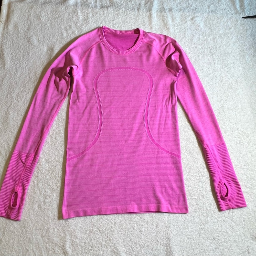 Lululemon Pink Swiftly Tech long Sleeve Shirt